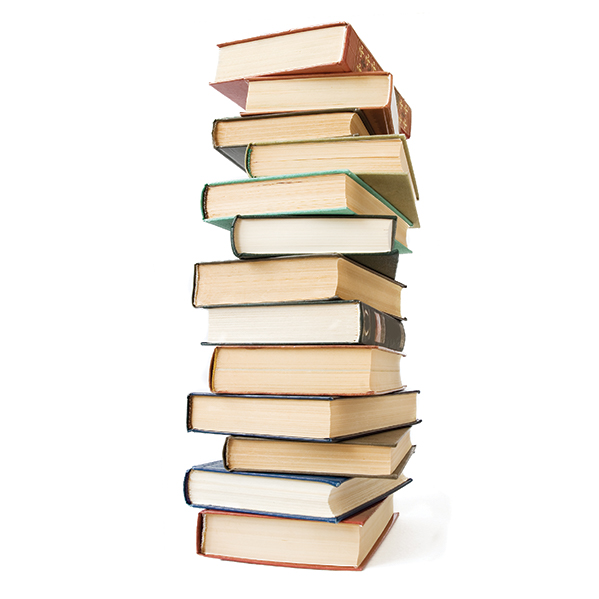 stock image of a stack of books