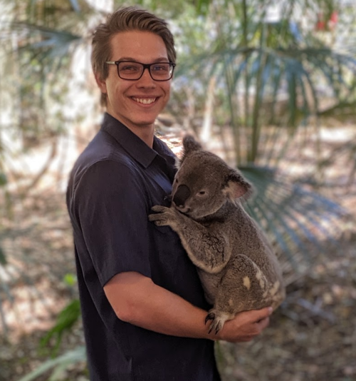 Antoine Kepczk with koala picture