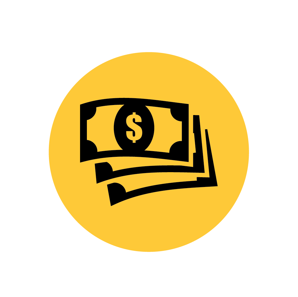 Bills icon representing money