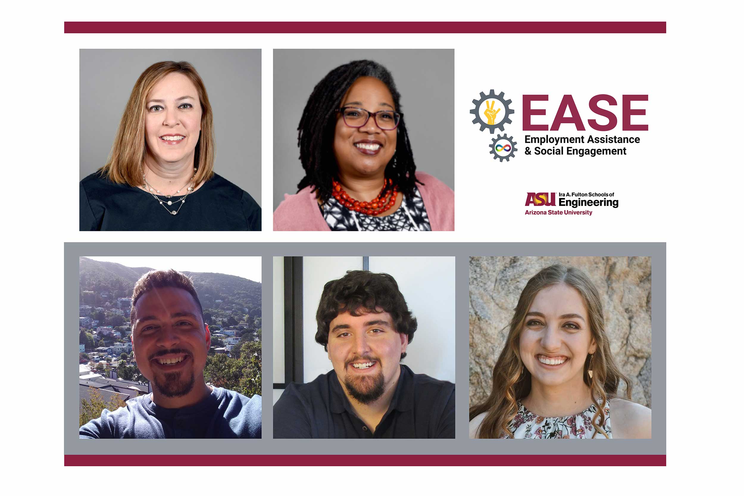 Deana Delp, Maria Dixon and three other support people for the EASE program at ASU