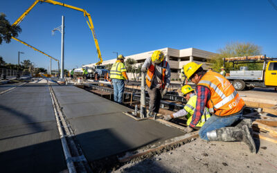 Rebar-free concrete speeds up Phoenix rapid transit construction