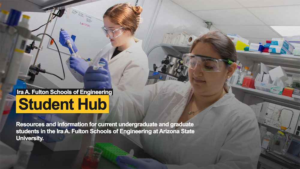 Screenshot of the homepage of students.engineering.asu.edu